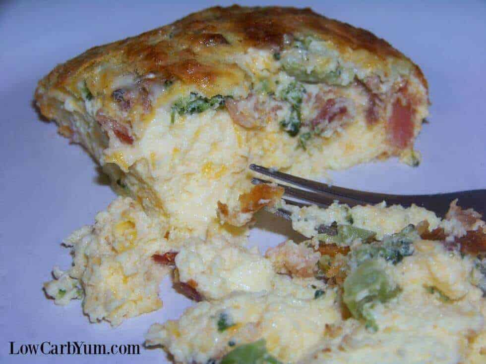 Broccoli Bacon Egg Casserole with Cheese Low Carb Yum