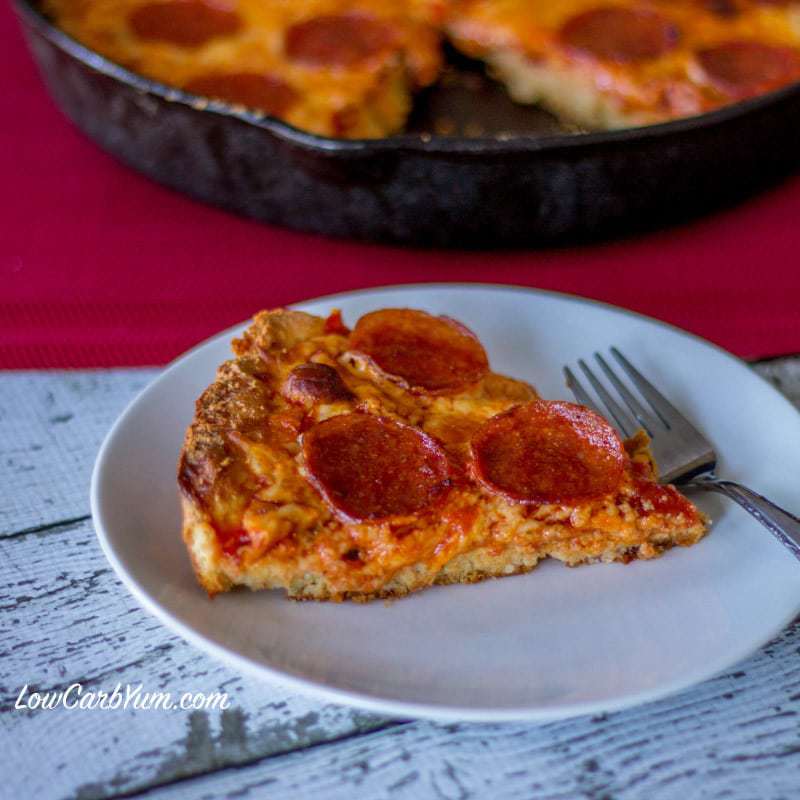 Deep Dish Cast Iron Pan Pizza Gluten Free Low Carb Yum