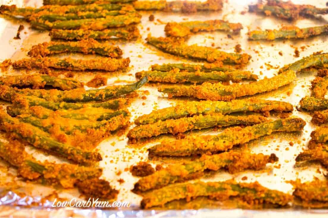 Crispy Oven Fried Green Beans Gluten Free Low Carb Yum
