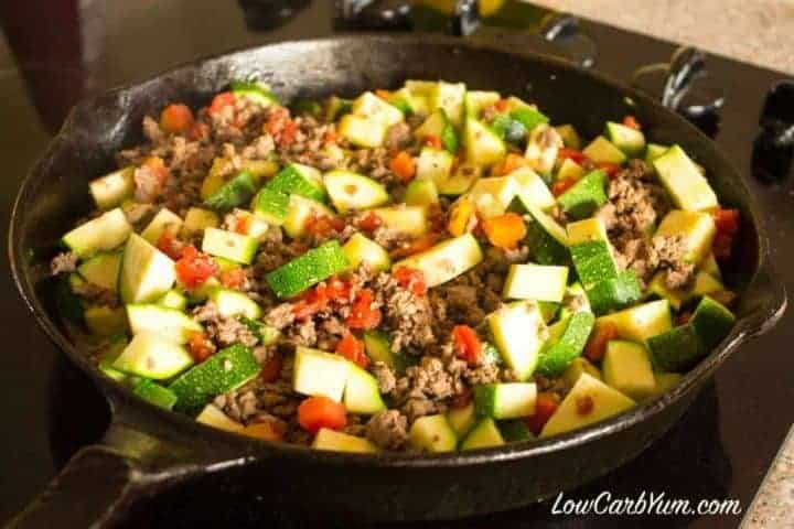 Mexican Zucchini and Beef Skillet | Low Carb Yum