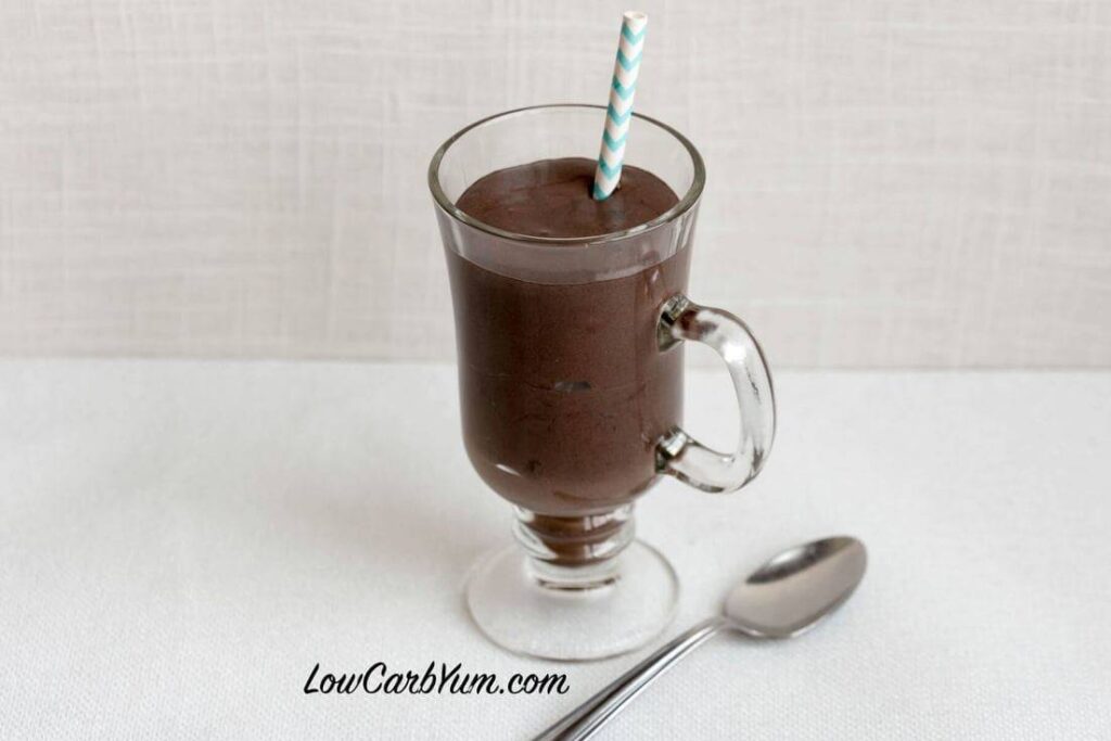 Dark Chocolate Frosty Milkshake Low Carb Yum