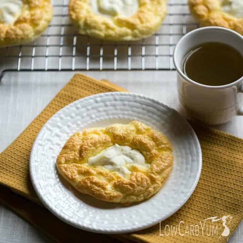 Cloud Bread Cheese Danish Egg Fast Low Carb Yum