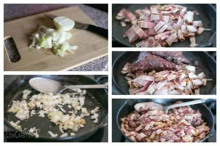 Bacon Burger Cabbage Stir Fry Skillet Dish | Low Carb Yum