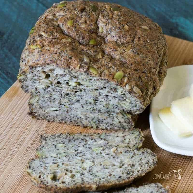 Pumpkin Sunflower Seed Psyllium Bread | Low Carb Yum