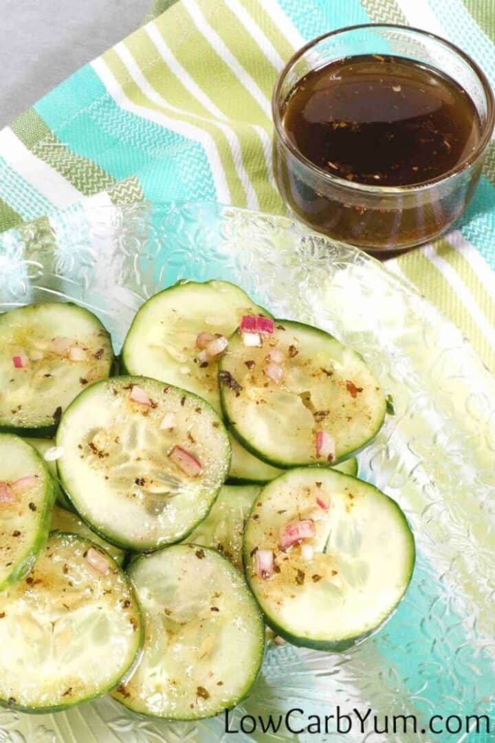 Apple Cider Vinegar Cucumber Salad Low Carb Yum
