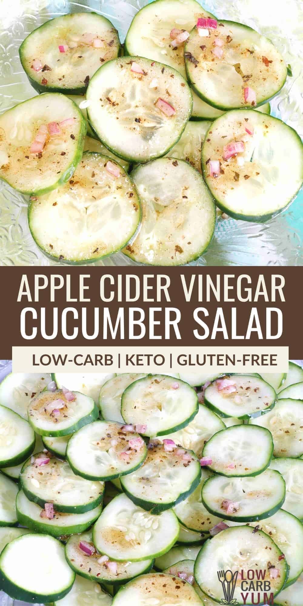 apple cider vinegar cucumber salad pinterest image