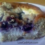 Blueberry gluten free low carb coffee cake recipe