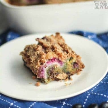 Blueberry Low Carb Gluten Free Coffee Cake