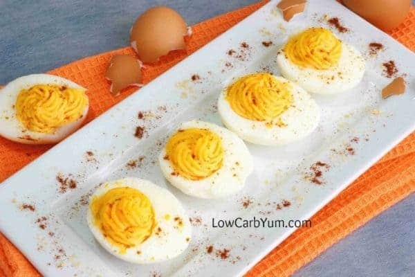 Low carb basic deviled eggs