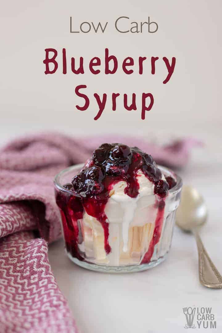 low-carb sugar-free blueberry syrup