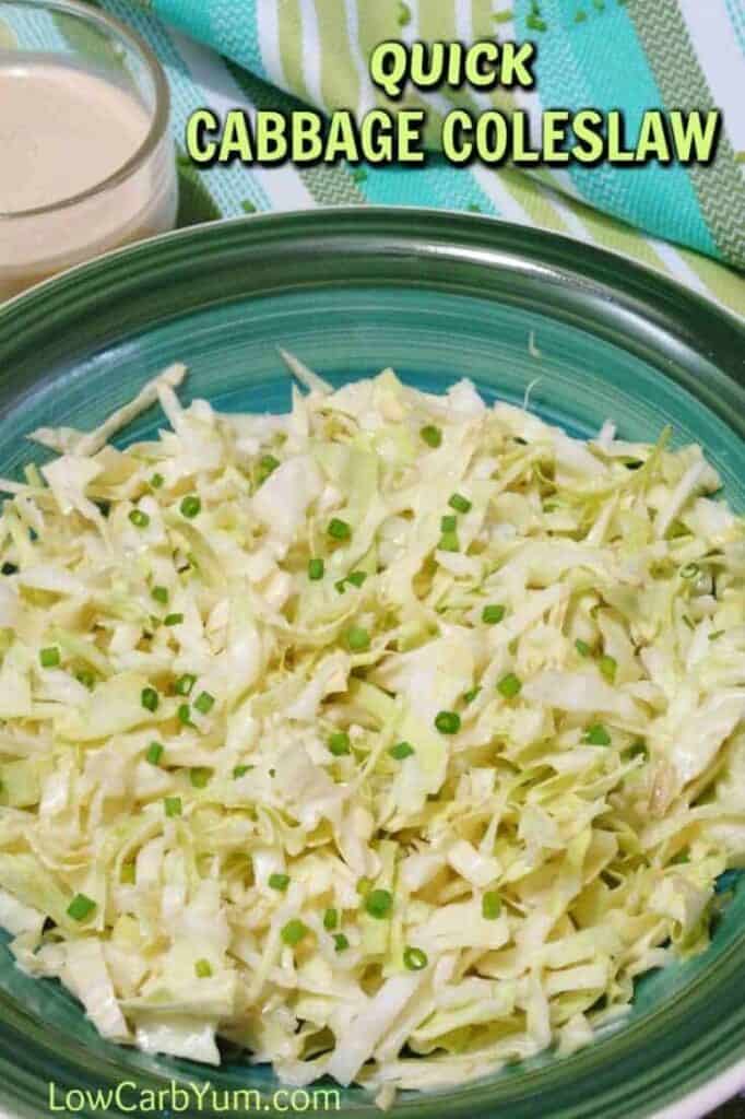 Quick Low Carb Coleslaw Recipe  An easy summer salad  Low Carb Yum