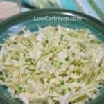 Low carb coleslaw recipe featured