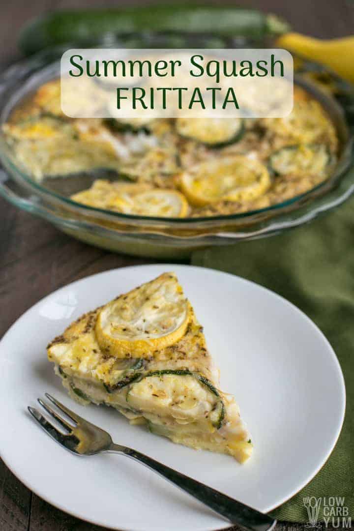 Low carb yellow summer squash frittata recipe