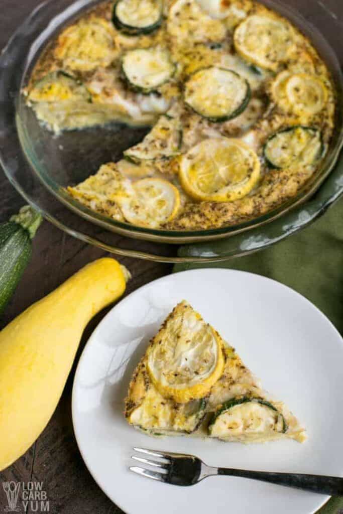 Yellow Summer Squash Frittata with Zucchini - Low Carb Yum