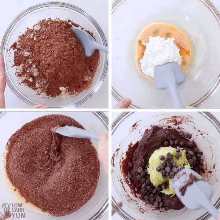 low carb zucchini brownie batter