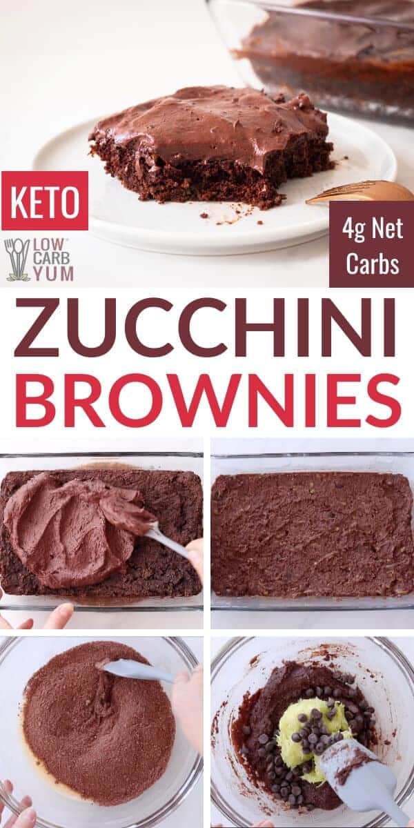 Keto Zucchini Brownies with Chocolate Frosting Low Carb Yum