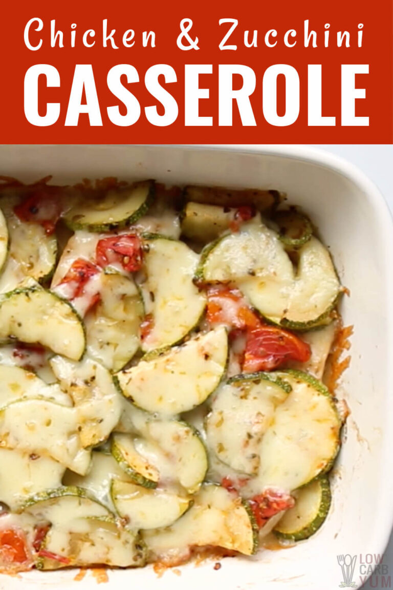 Baked Chicken and Zucchini Casserole with Tomatoes - Low Carb Yum