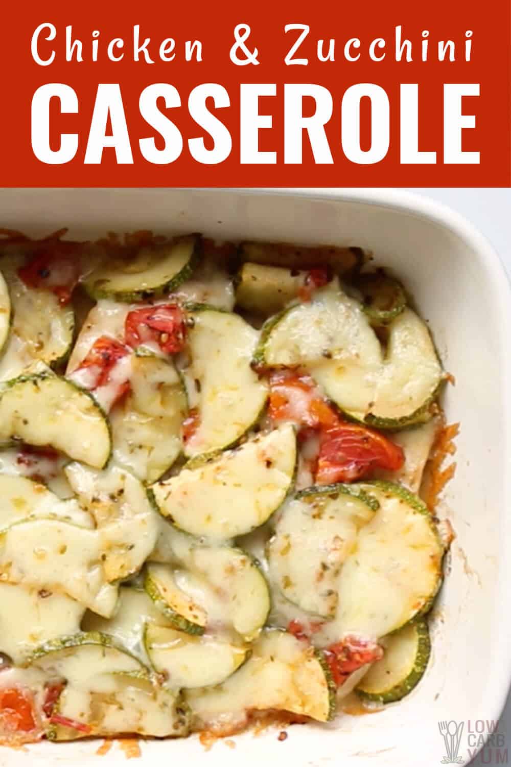 chicken and zucchini casserole bake recipe cover image