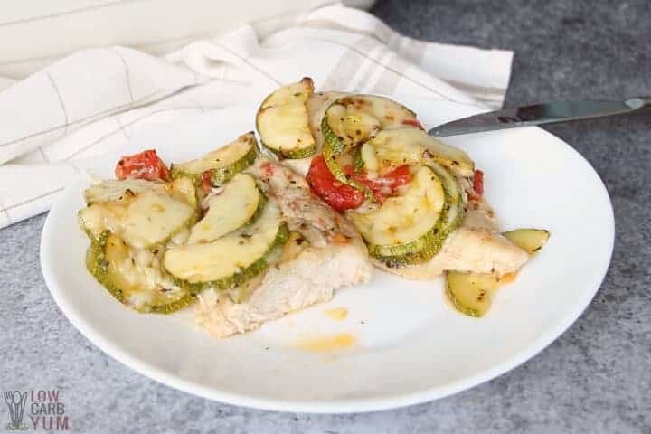 Baked Chicken and Zucchini Casserole with Tomatoes