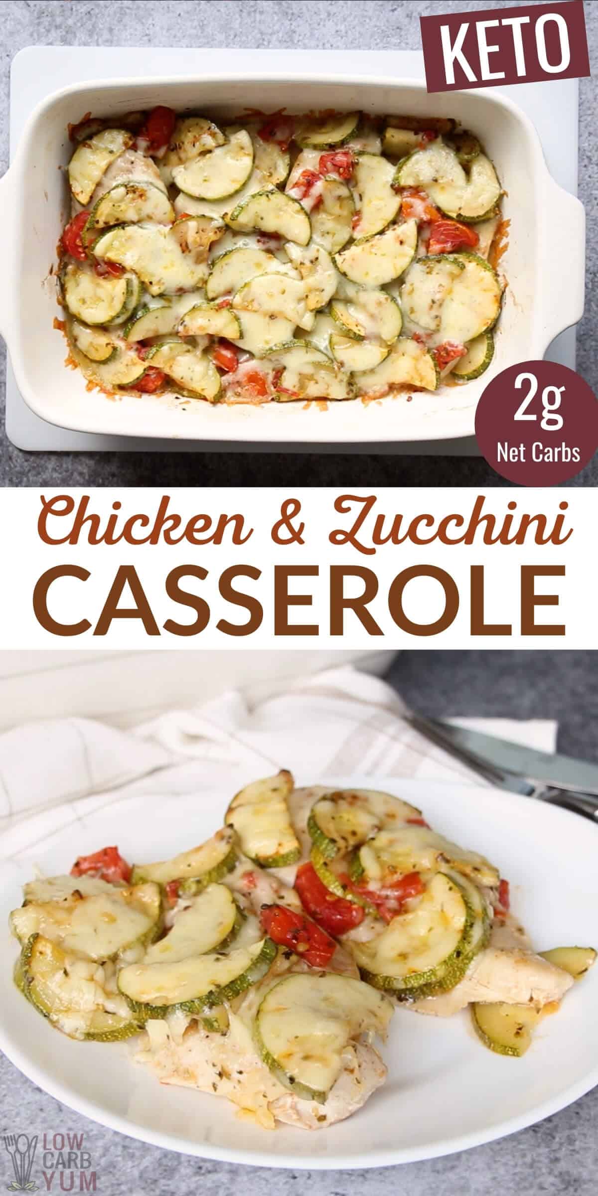 chicken and zucchini casserole pinterest image