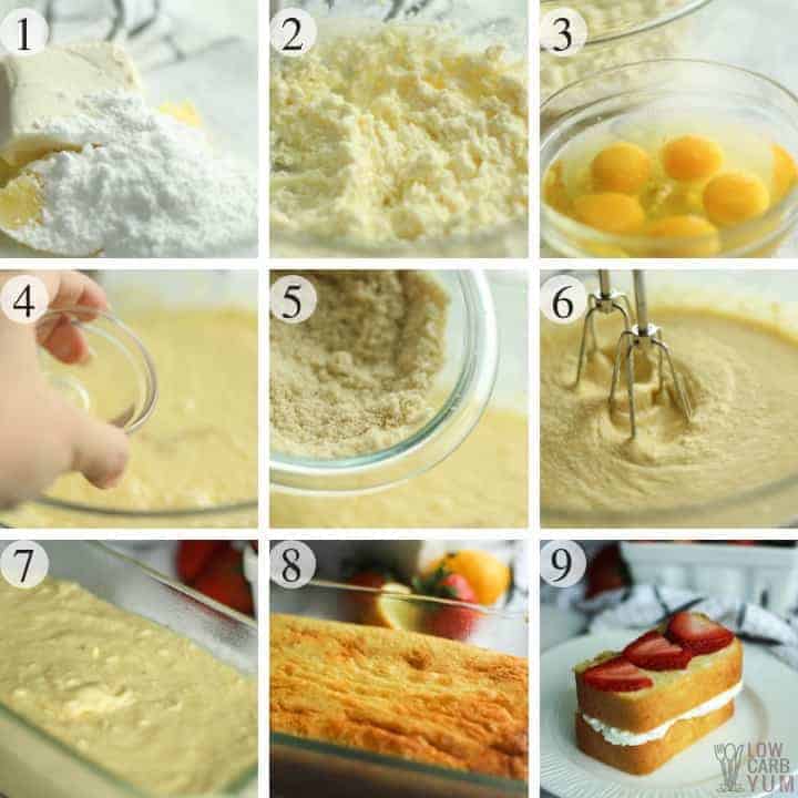How to make a gluten free strawberry shortcake with low carb pound cake