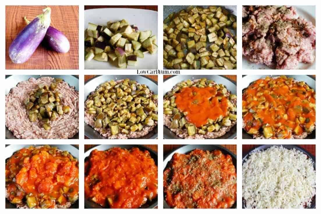 Crock Pot Ground Beef Eggplant Casserole - Low Carb Yum