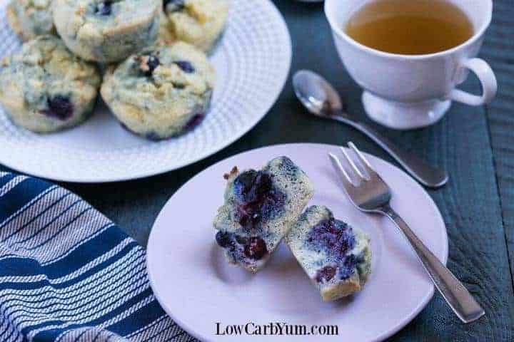 low carb gluten free blueberry muffins