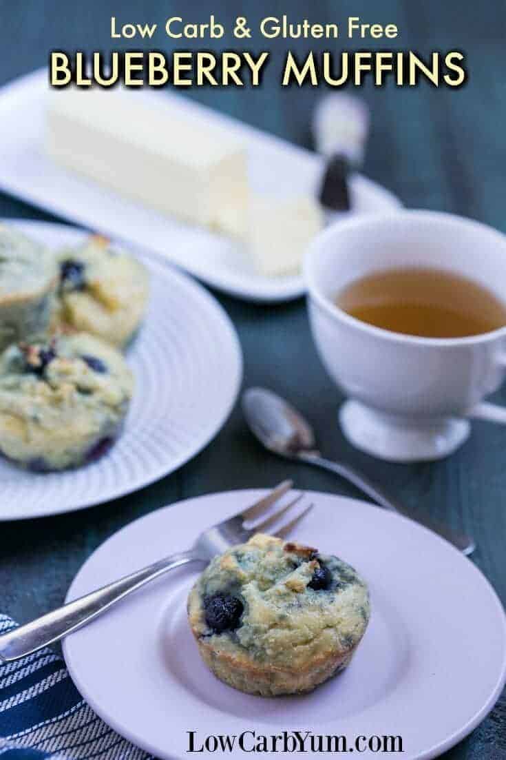 low-carb blueberry muffins