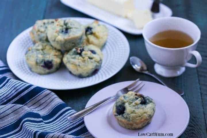 low carb gluten free blueberry muffins