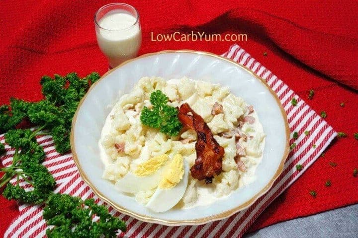 Mock Cauliflower Low Carb Potato Salad With Bacon  Low 