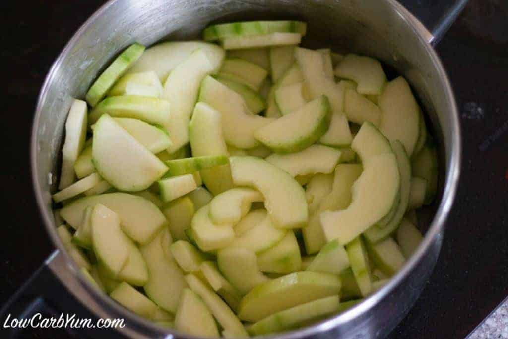 Mock low carb apple pie filling pot