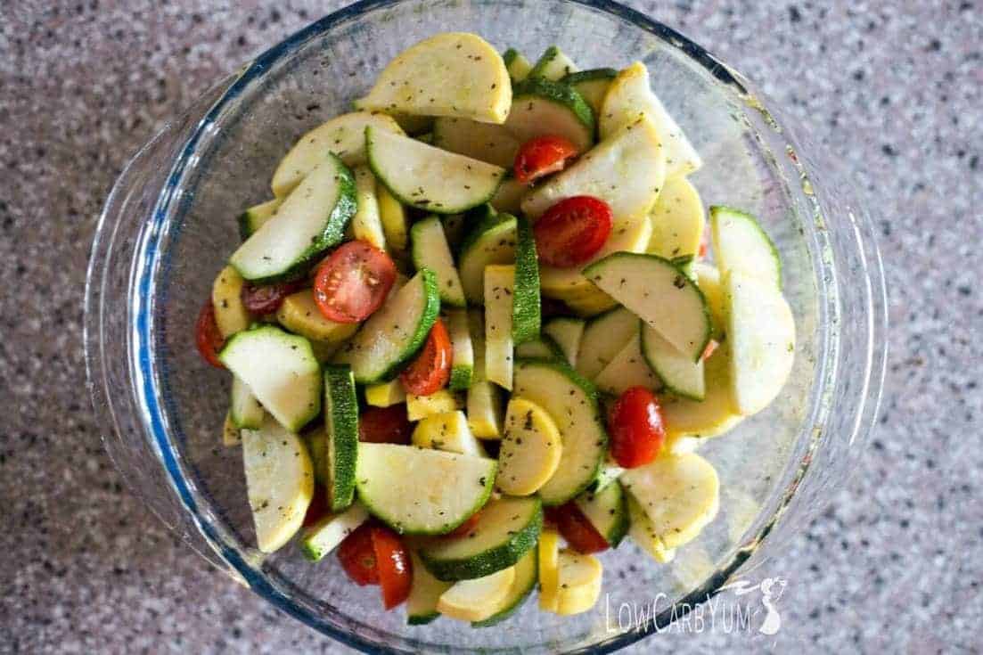 Zucchini and squash salad land