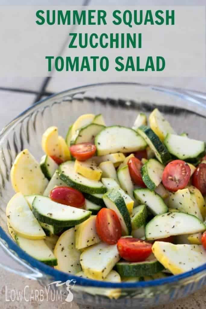 Summer Zucchini and Squash Salad with Tomatoes | Low Carb Yum