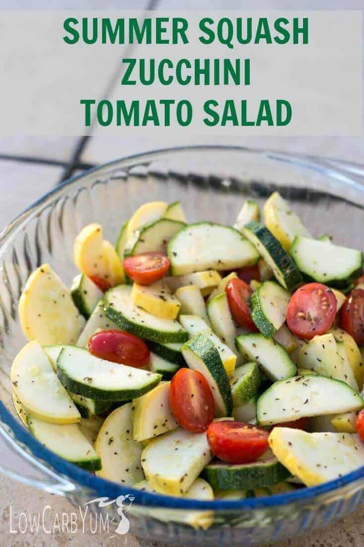 Zucchini and squash salad tall