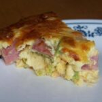 Low Carb Ham and Broccoli Quiche with Cheese
