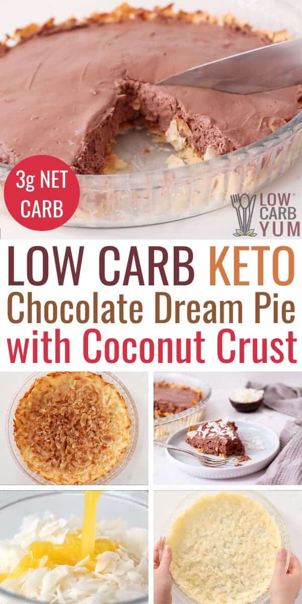 Coconut Pie Crust with Chocolate Mousse Filling - Low Carb Yum