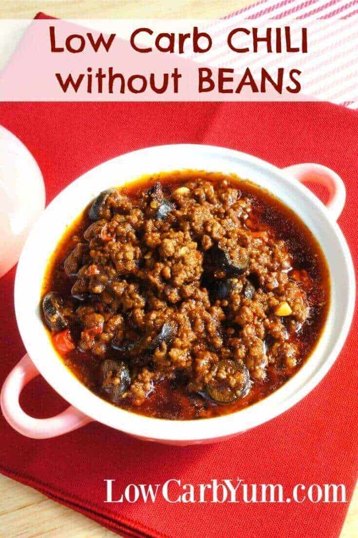 Low Carb Chili Recipe No Beans - Gluten Free  Low Carb Yum