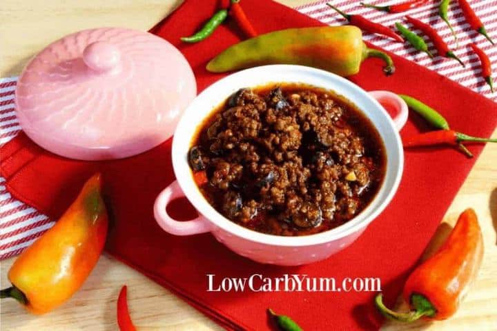 Low carb no bean chili short