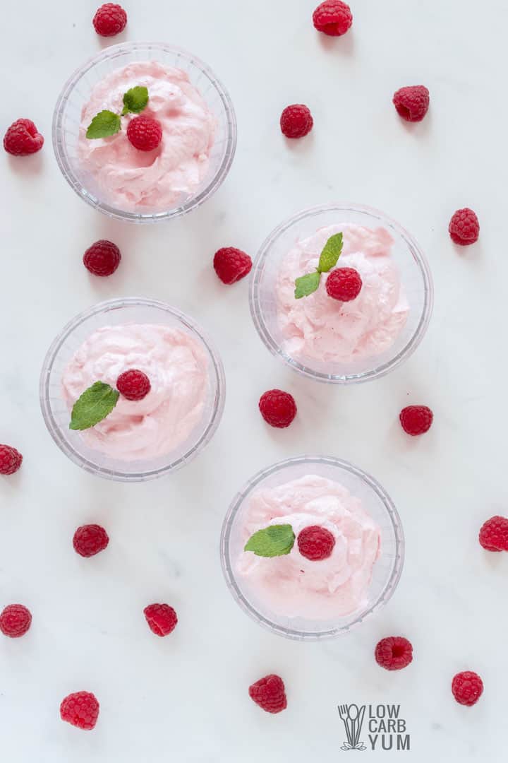 raspberry mousse cups