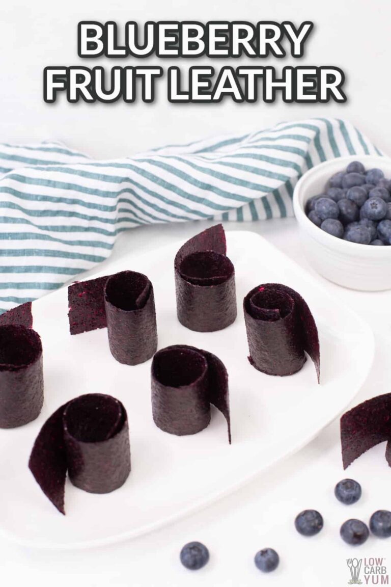 Blueberry Fruit Leather Stevia Sweetened Low Carb Yum