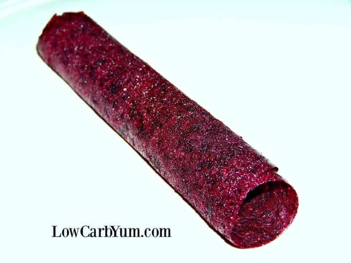 Blueberry Fruit Leather - Stevia Sweetened | Low Carb Yum