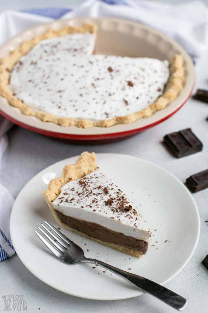 Keto Chocolate Pie (Sugar-Free, Gluten-Free) | Low Carb Yum