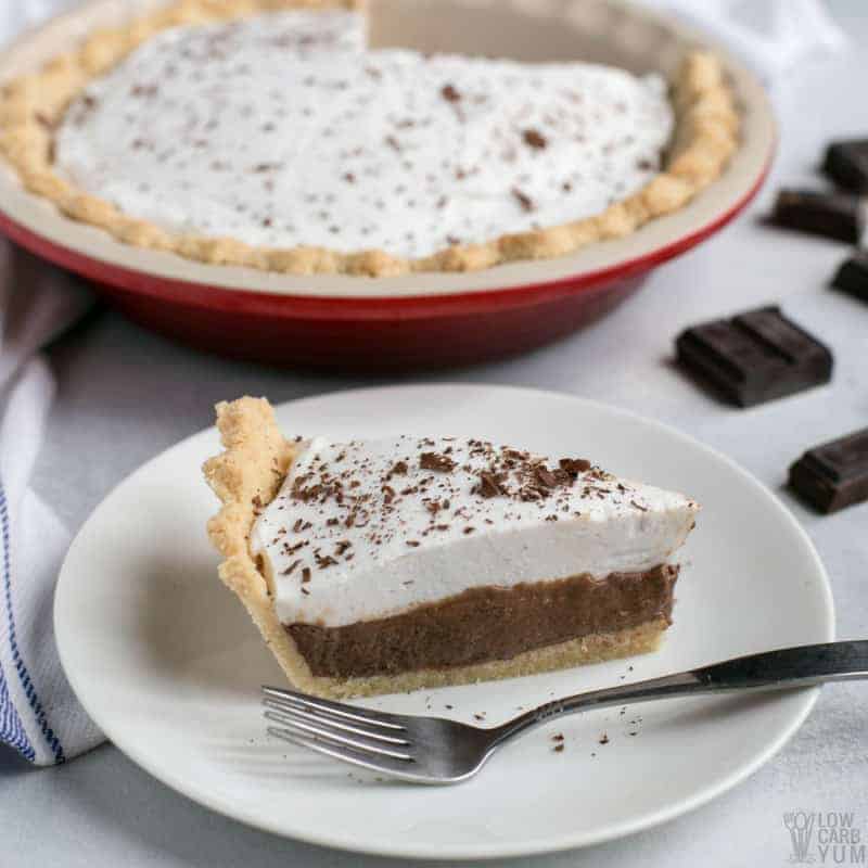 Keto Chocolate Pie Sugar Free Gluten Free Low Carb Yum