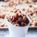 Keto low carb trail mix in cup