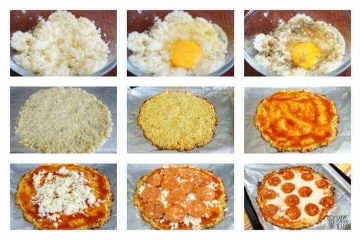 How to make a low carb cauliflower pizza crust