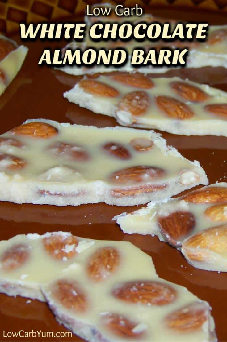 Low Carb White Chocolate Almond Bark Candy Low Carb Yum