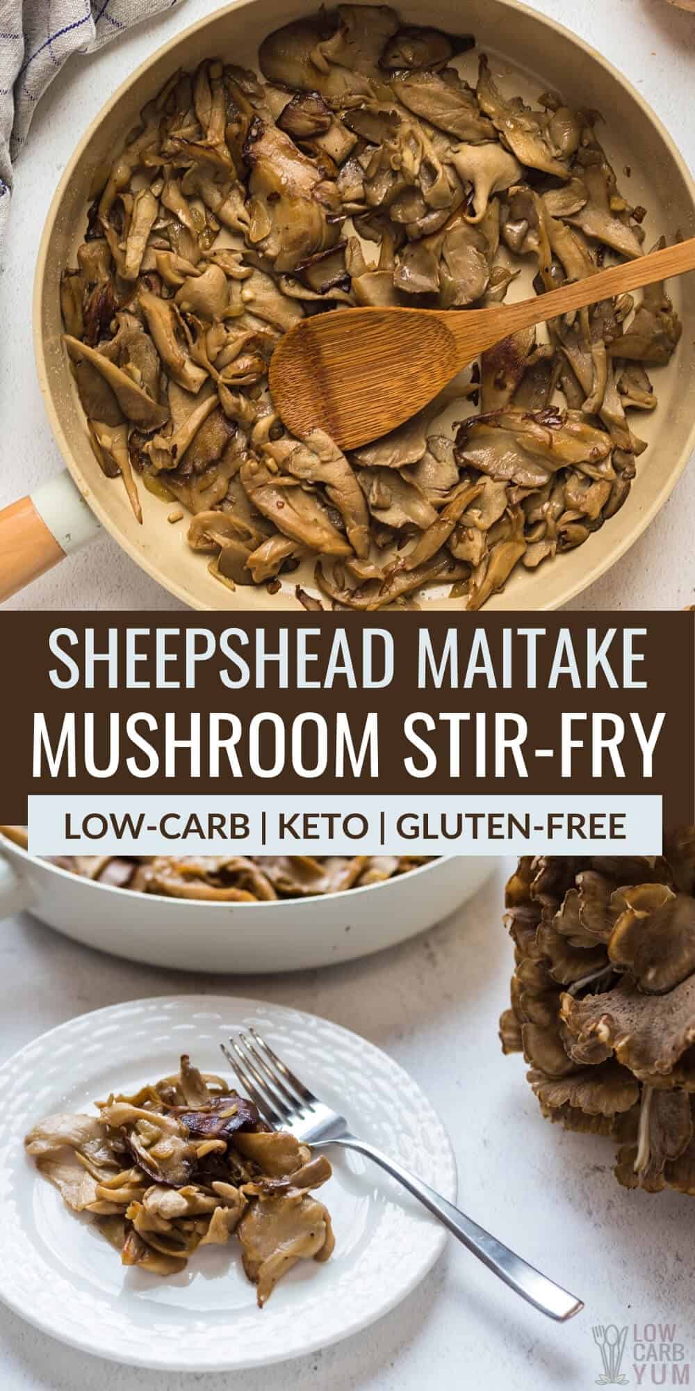 sheepshead maitake mushroom recipe pinterest image