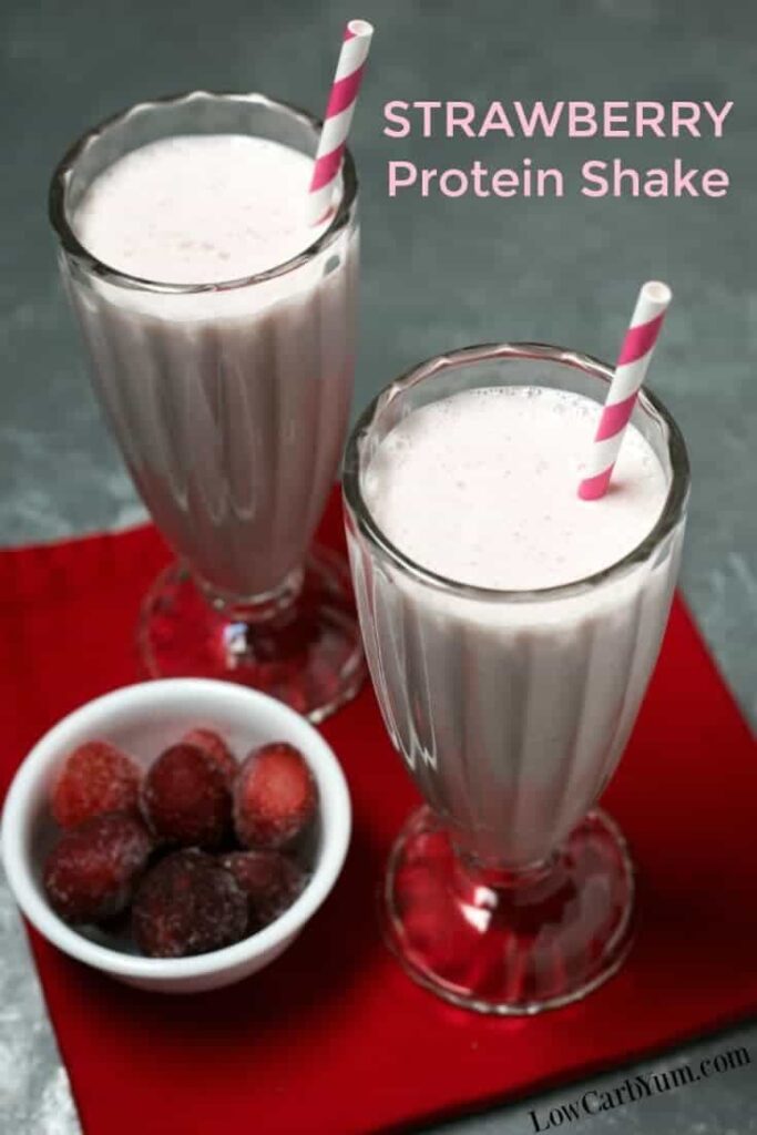 Strawberry protein shake