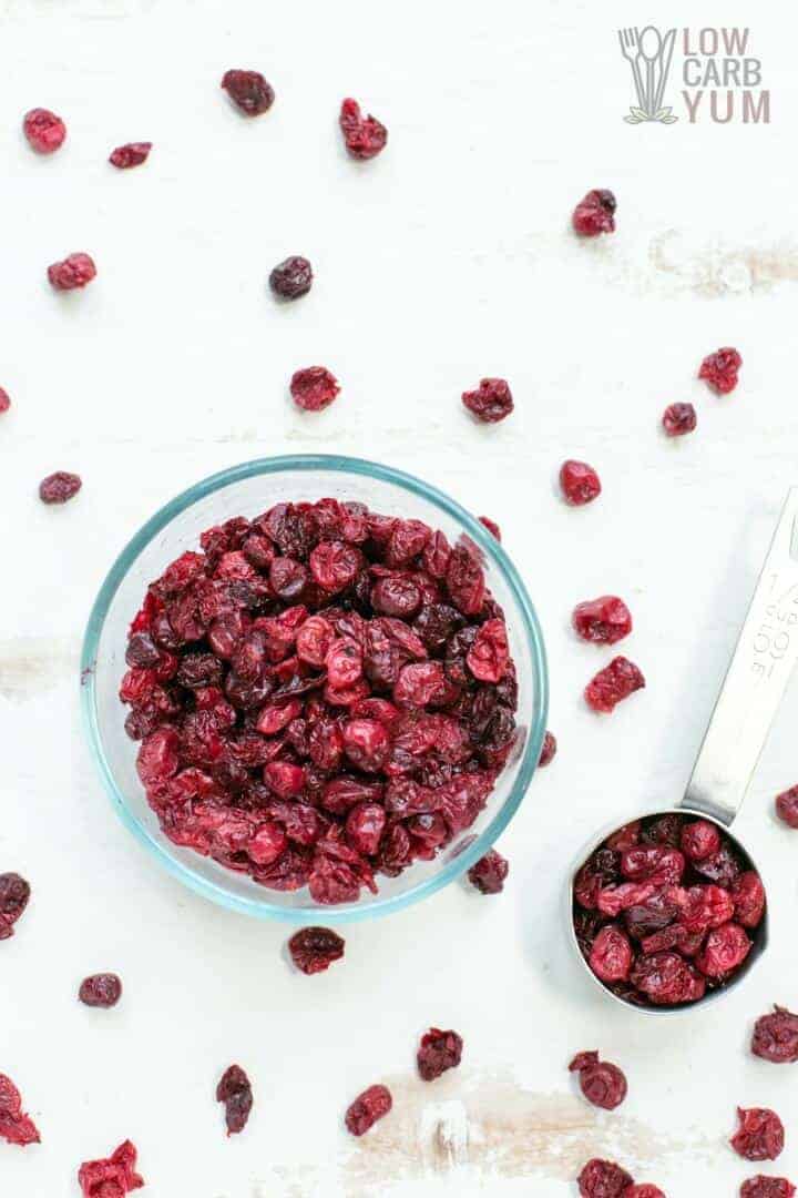 Unsweetened sugar free dried cranberries