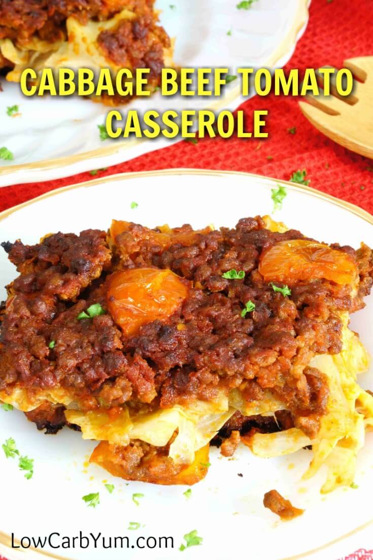 Cabbage Beef Casserole with Tomato Gluten Free Low Carb Yum
